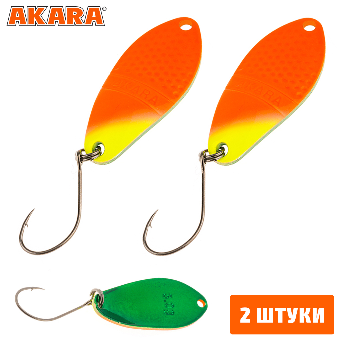 

Блесна колеблющаяся Akara Trout Time Namida 3гр. 37 (2 Штуки), Namida 3