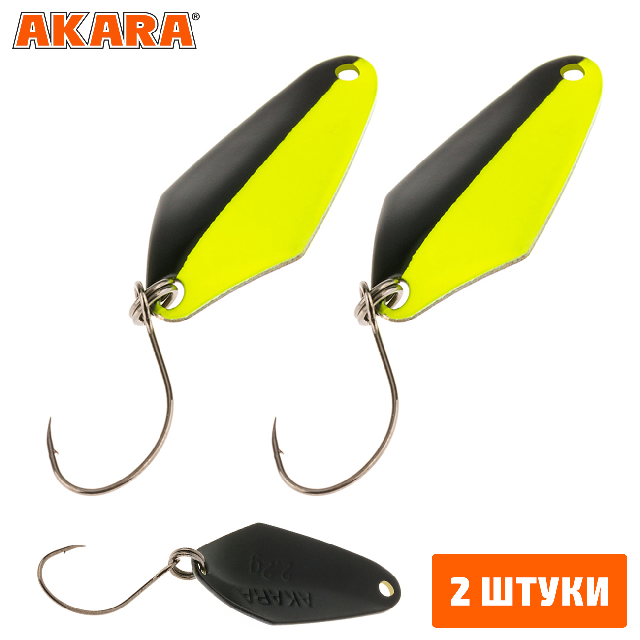 

Блесна колеблющаяся Akara Trout Time Tanto 2,2гр. 81 (2 Штуки), Tanto 2,2