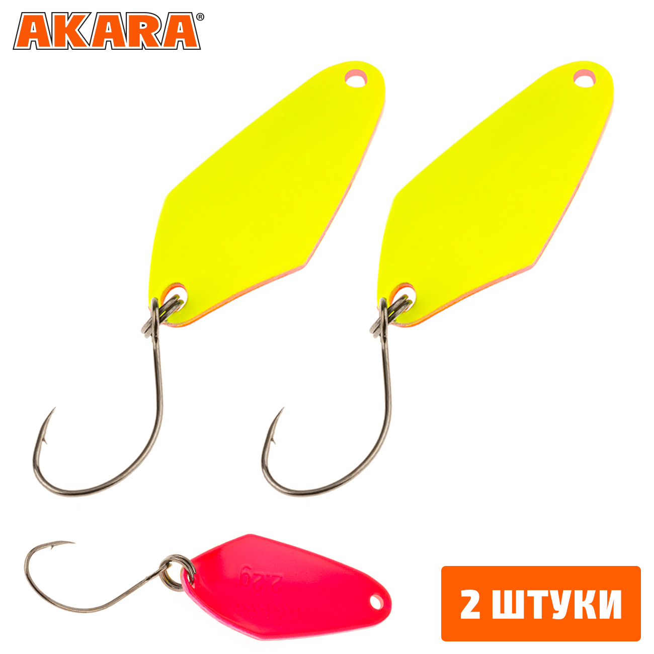 

Блесна колеблющаяся Akara Trout Time Tanto 2,2гр. 64 (2 Штуки), Tanto 2,2