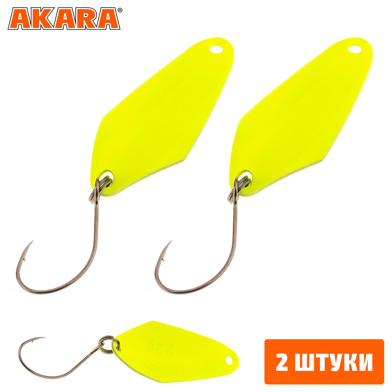 

Блесна колеблющаяся Akara Trout Time Tanto 2,2гр. 61 (2 Штуки), Tanto 2,2