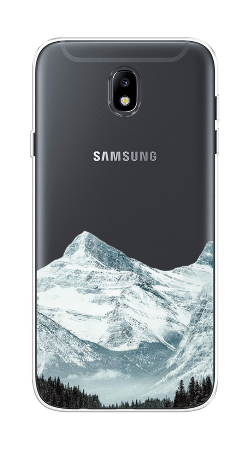 

Чехол на Samsung Galaxy J7 2017 "Горы арт 1", Белый;зеленый, 23150-2