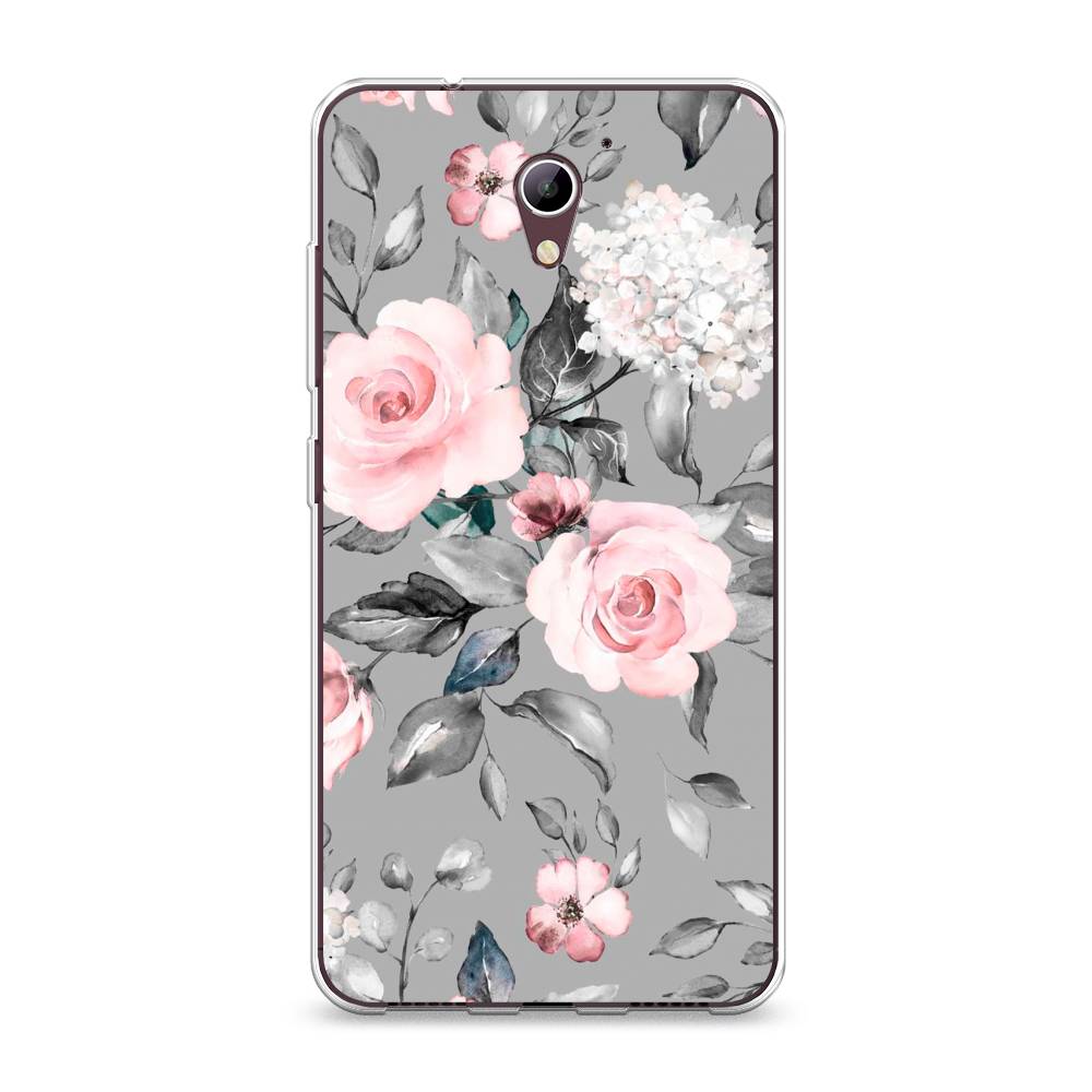 

Чехол Awog "Розы на сером" для ZTE Blade A510, 130150-8