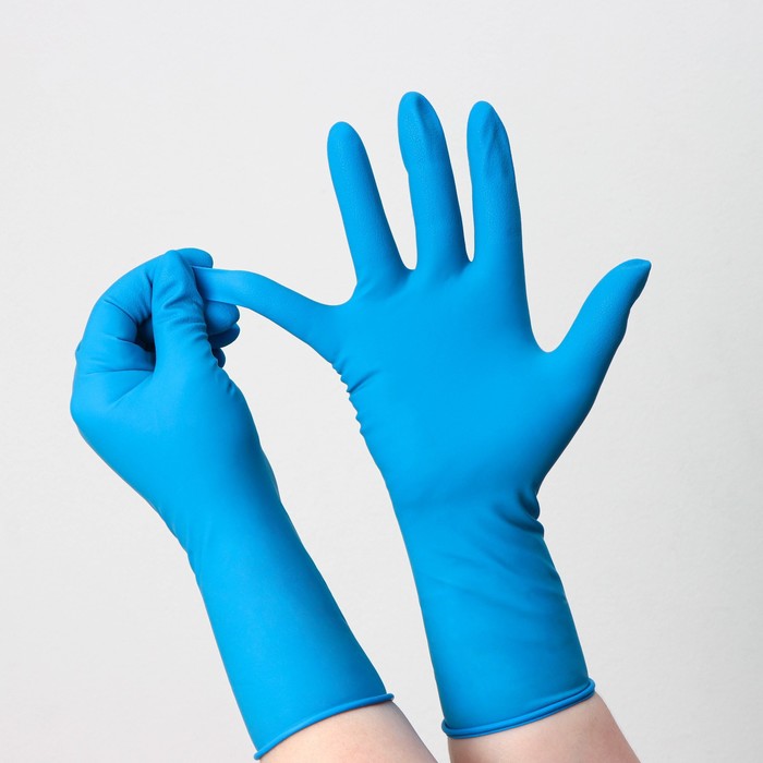 Перчатки латексные неопудренные High Risk р.XL голубые 50 шт.