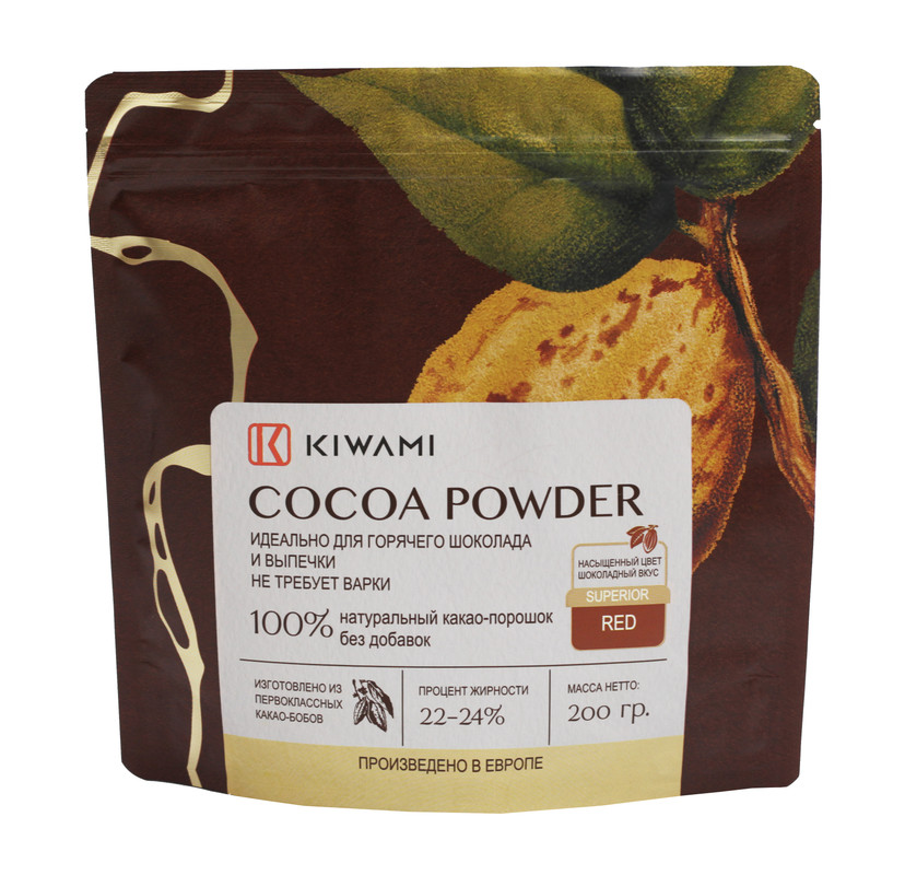 

Какао-порошок алкализованный Superior Red KIWAMI, жирность 22-24%, 200 грамм