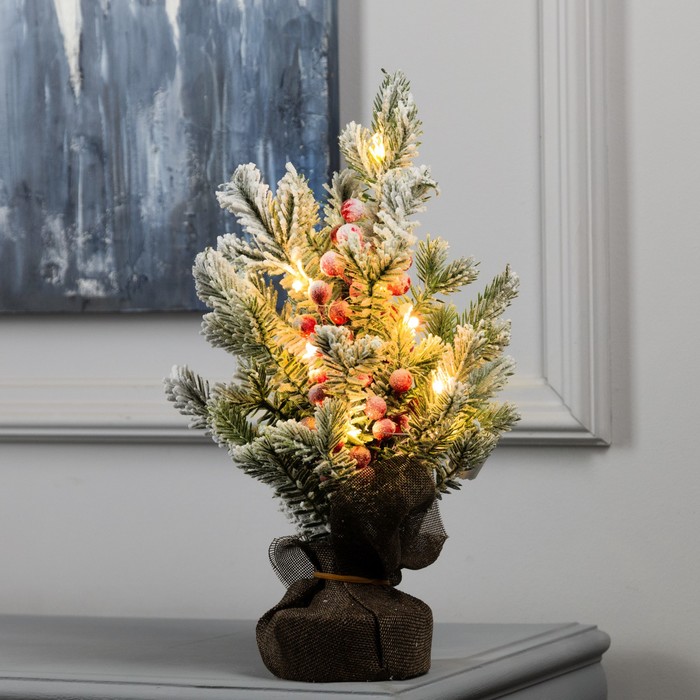 

Фигура светодиодная Зимняя хвоя Luazon Lighting 35x27x27 см, 20 LED, свечение тёплое белое