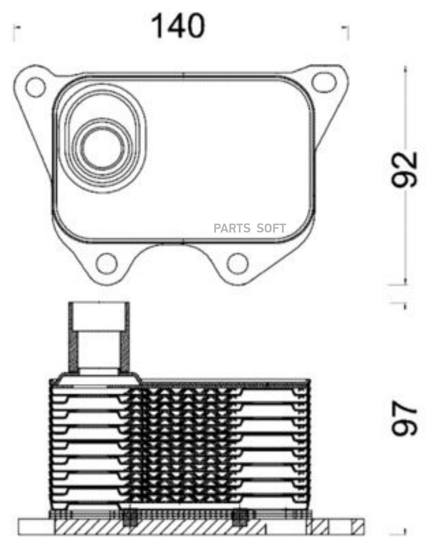 

Масляный радиатор Mahle/Knecht clc185000s