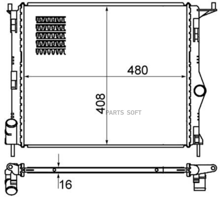 Радиатор охлаждающей жидкости Mahle/Knecht CR1765000S