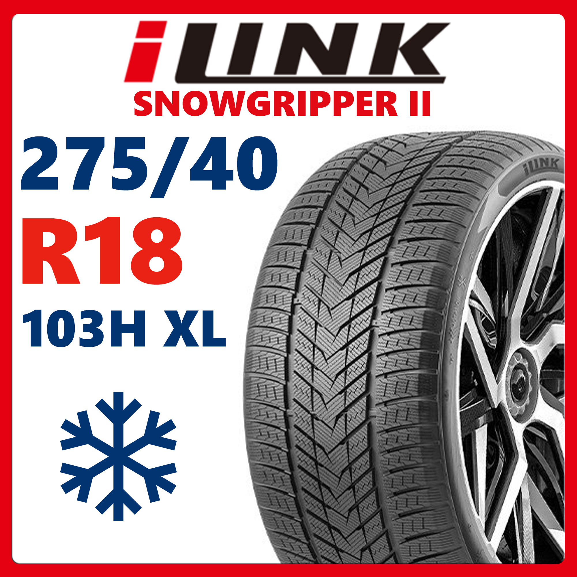 

Шины зимние iLink SNOWGRIPPER II 275/40R18 103H XL, SNOWGRIPPER II