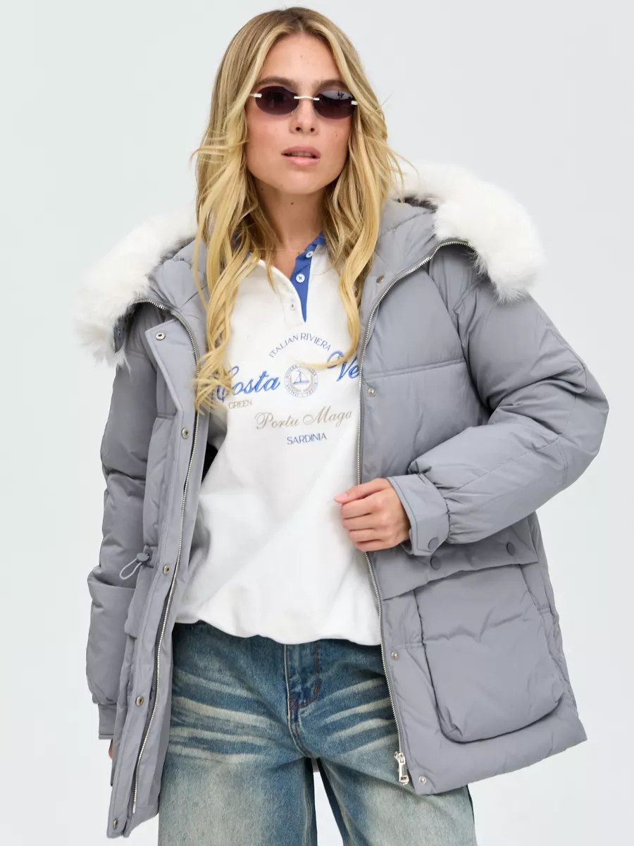 

Куртка женская LAWINTER 84734 серая 48 RU, Серый, 84734