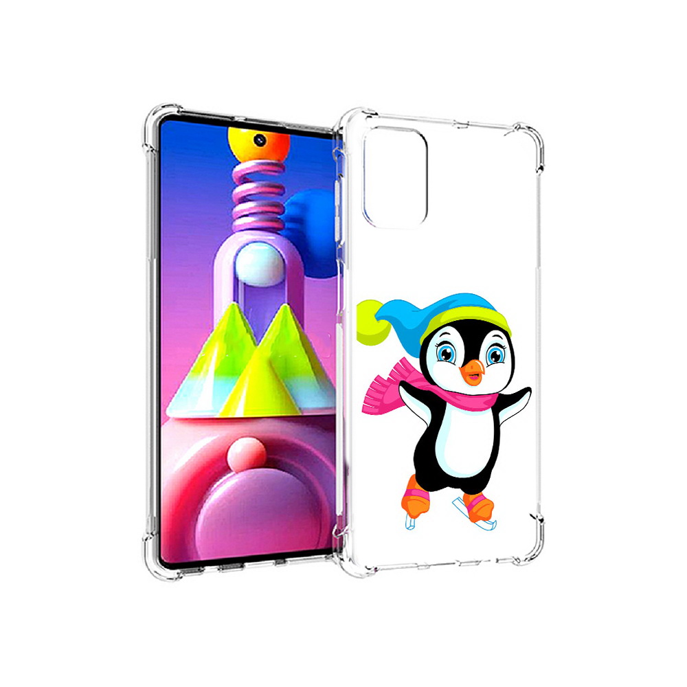 

Чехол MyPads Tocco для Samsung Galaxy M51 пингвин на коньках (PT156838.490.540), Прозрачный, Tocco