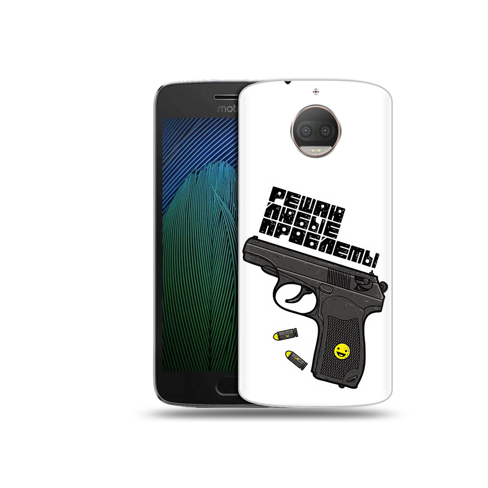 

Чехол MyPads Tocco для Motorola Moto G5S Plus пистолет против проблем (PT75337.377.542), Прозрачный, Tocco