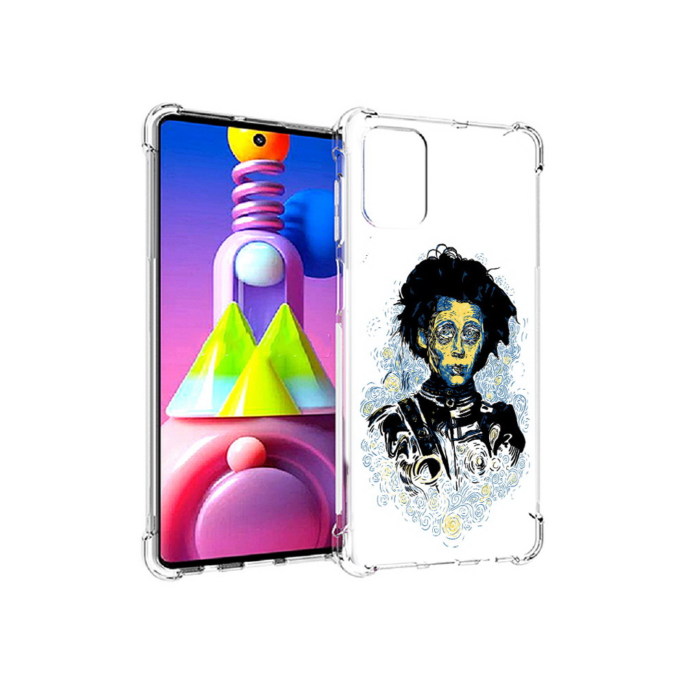 

Чехол MyPads Tocco для Samsung Galaxy M51 парень черно-белый абстракция (PT156838.490.535), Прозрачный, Tocco