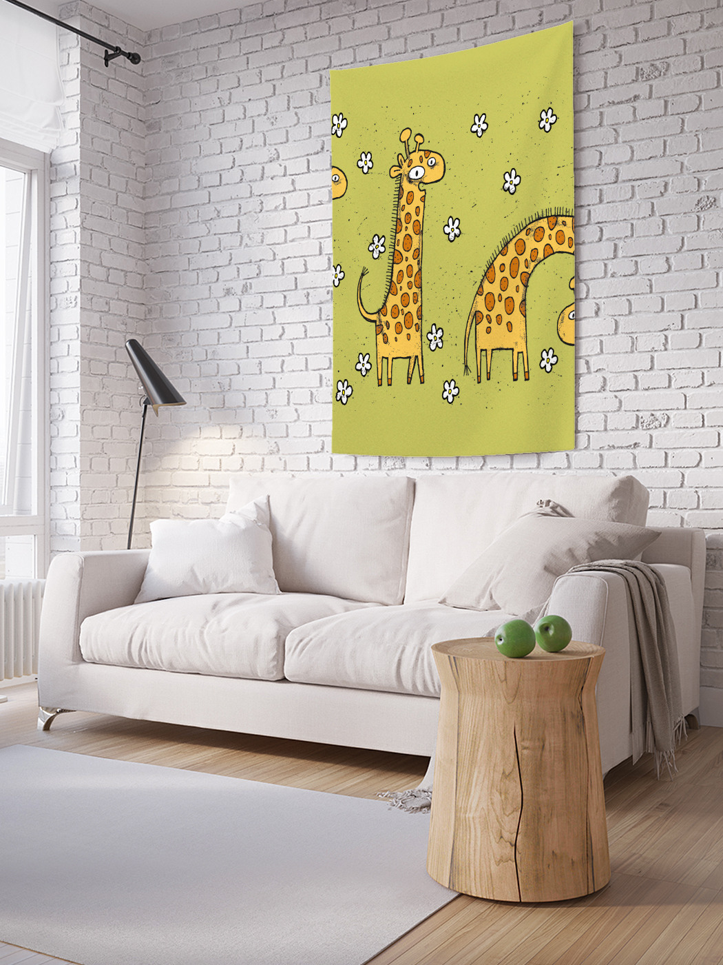 

Вертикальное фотопанно на стену JoyArty Три жирафа 150x200 см, Три жирафа