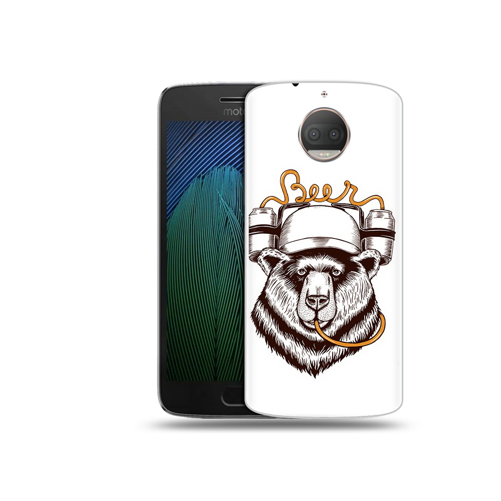 

Чехол MyPads Tocco для Motorola Moto G5S Plus пивной медведь (PT75337.377.538), Прозрачный, Tocco