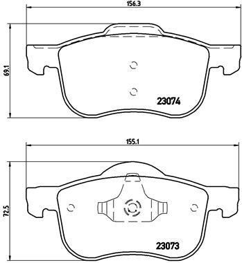

Комплект тормозных колодок Brembo P86016