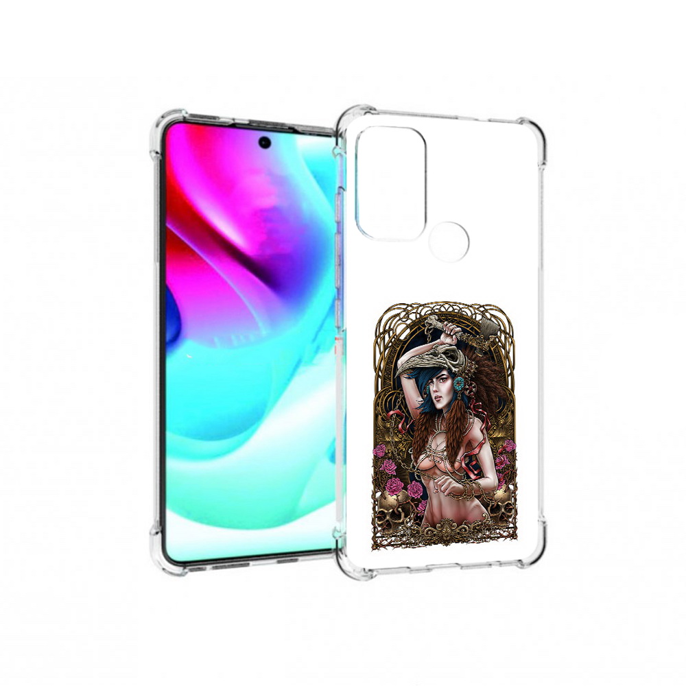 

Чехол MyPads Tocco для Motorola Moto G60S красивая девушка рисунок (PT227079.361.407), Прозрачный, Tocco