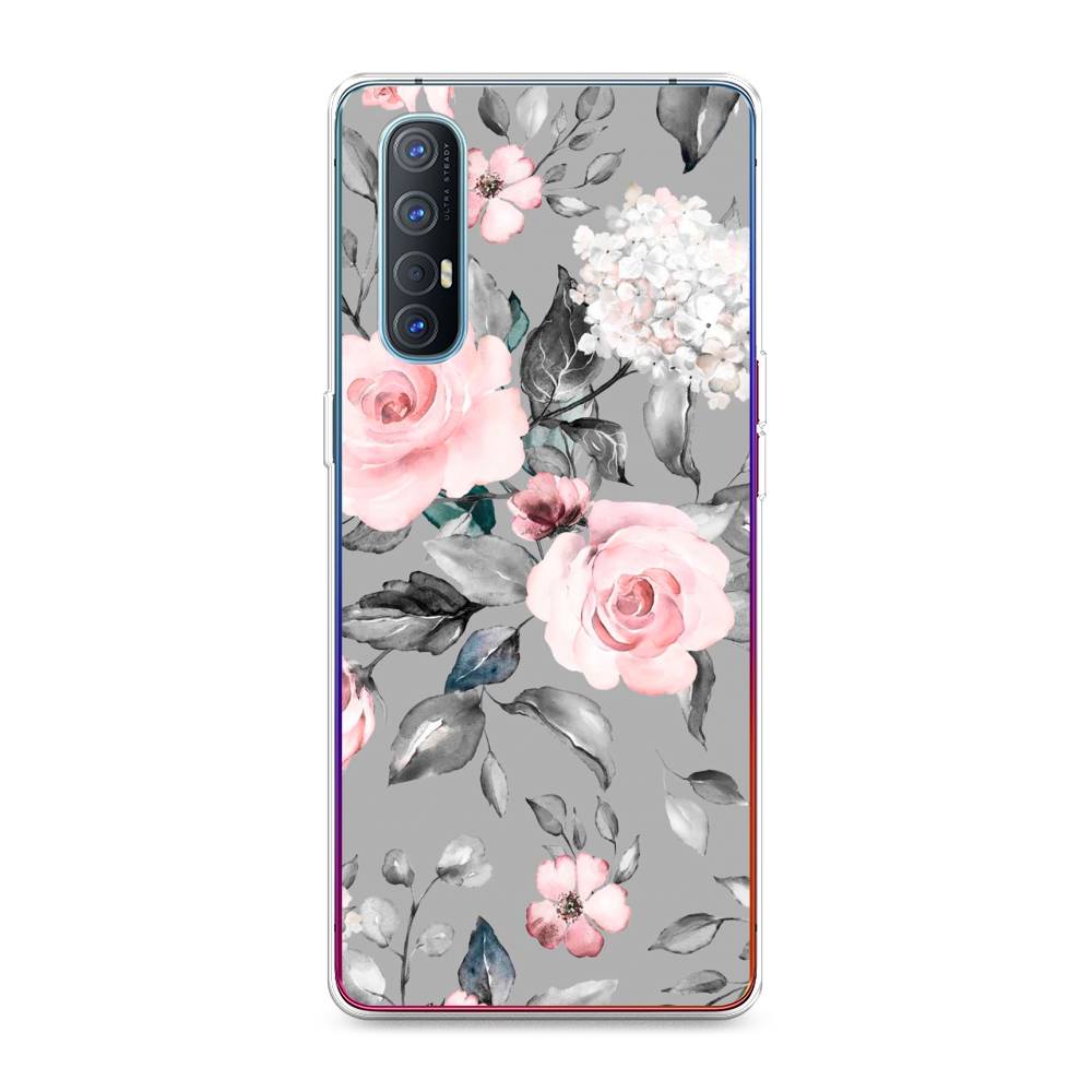 

Чехол Awog "Розы на сером" для Oppo Reno 3 Pro, 252550-8