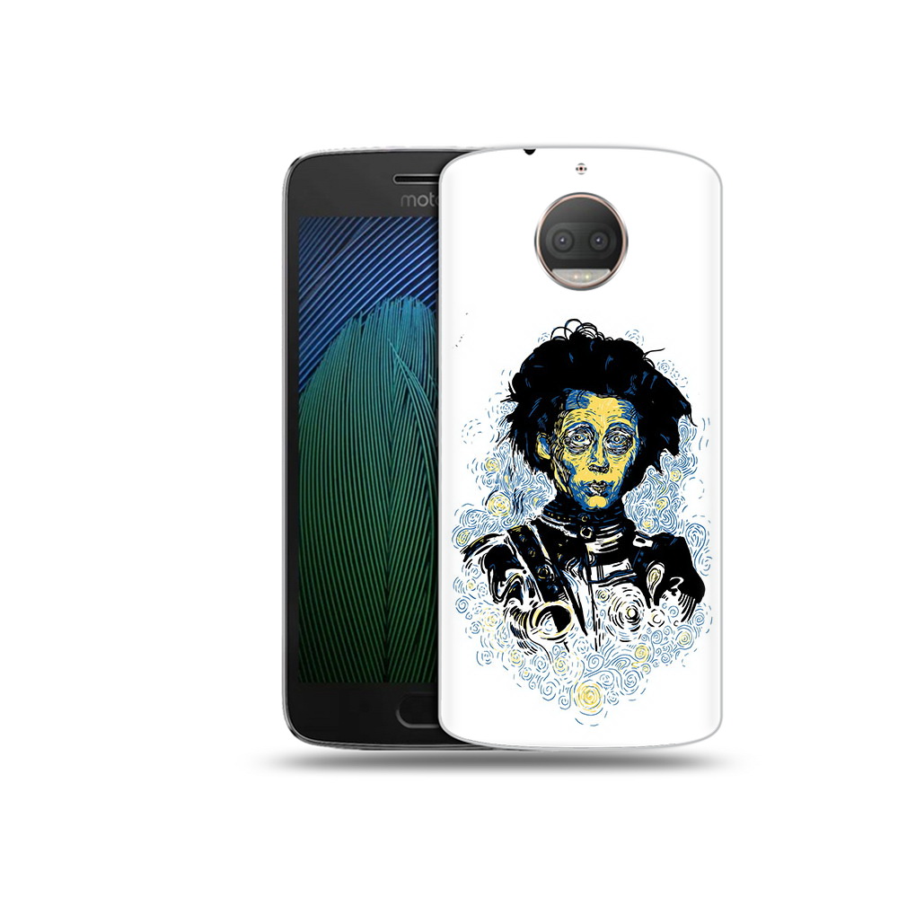 

Чехол MyPads Tocco для Motorola Moto G5S Plus парень черно-белый абстракция, Прозрачный, Tocco