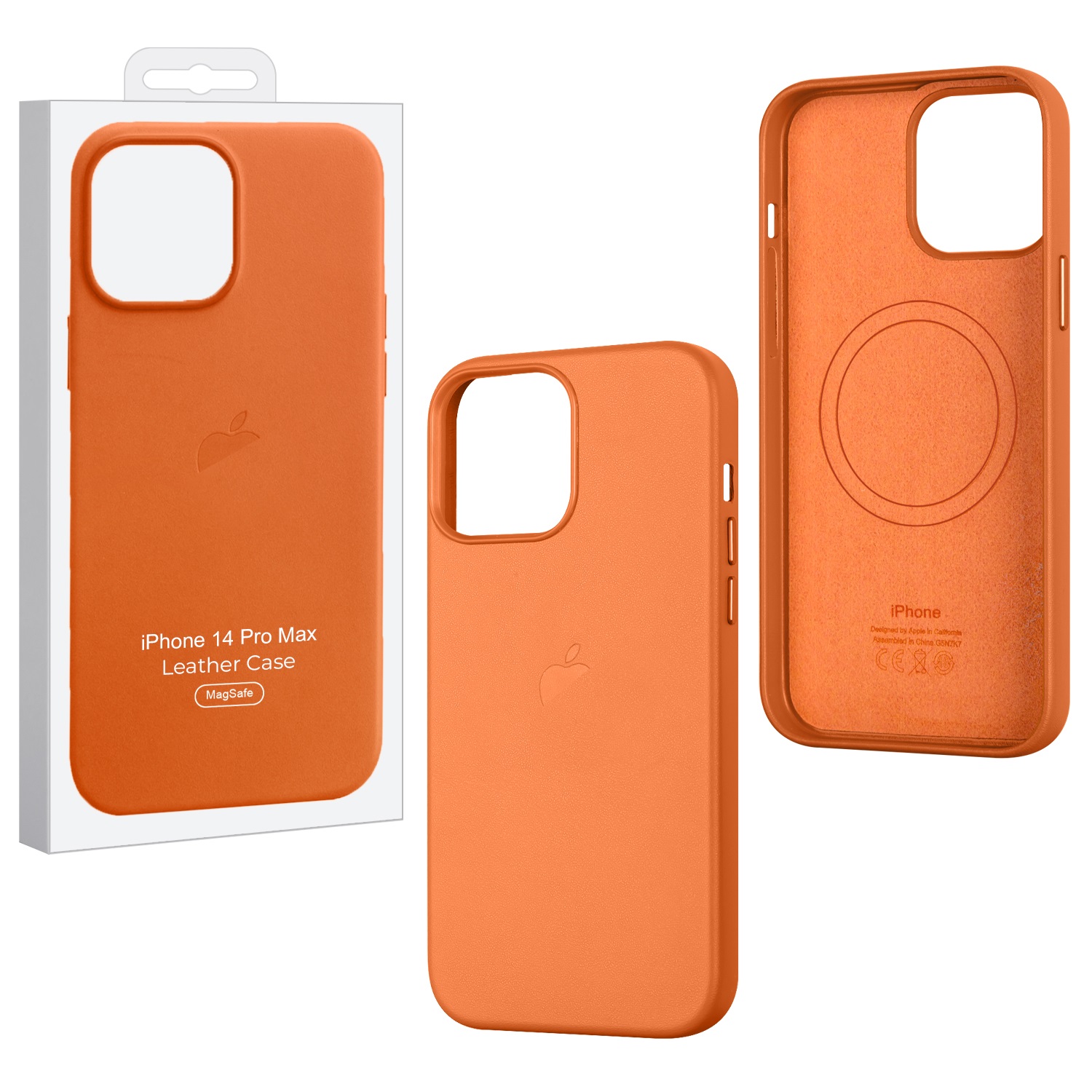 

Чехол iPhone 14 Pro Max Leather Case Orange (MagSafe) c LOGO (IS793540), Оранжевый, Чехол iPhone 14 Pro Max Leather Case Orange (MagSafe) c LOGO (IS793540)