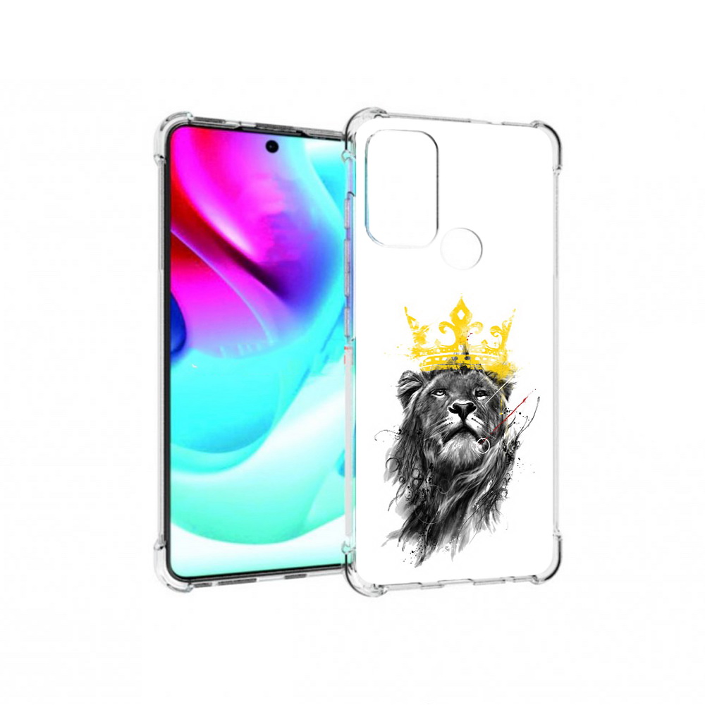 

Чехол MyPads Tocco для Motorola Moto G60S король-лев (PT227079.361.391), Прозрачный, Tocco