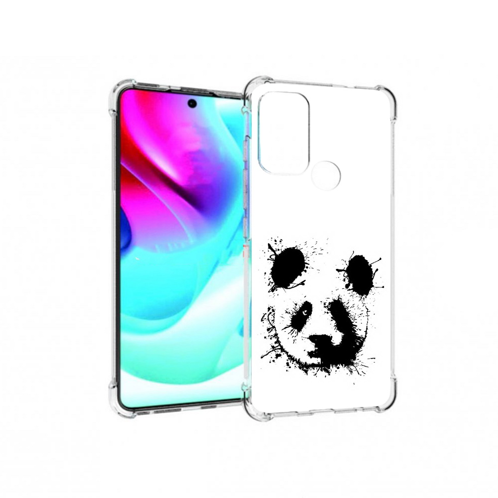 

Чехол MyPads Tocco для Motorola Moto G60S клякса-панда (PT227079.361.389), Прозрачный, Tocco