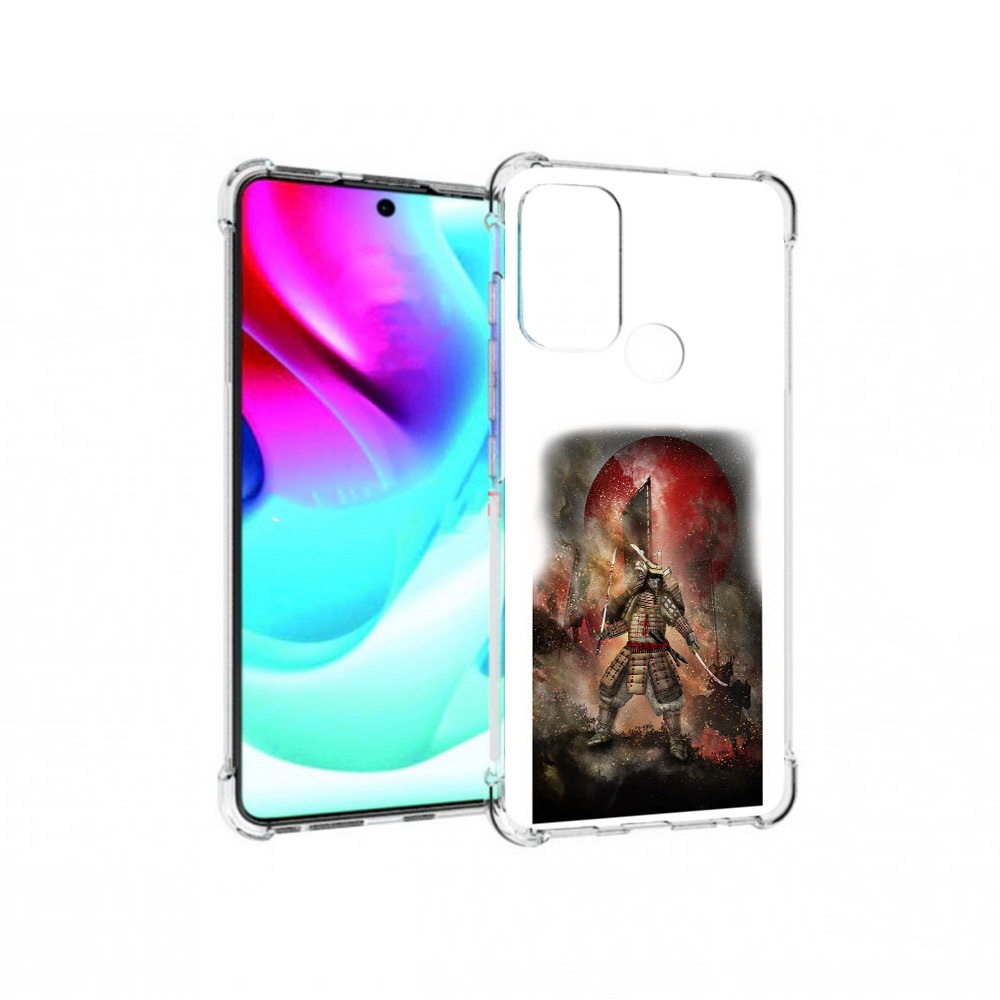 

Чехол MyPads Tocco для Motorola Moto G60S китайскийвоин (PT227079.361.388), Прозрачный, Tocco
