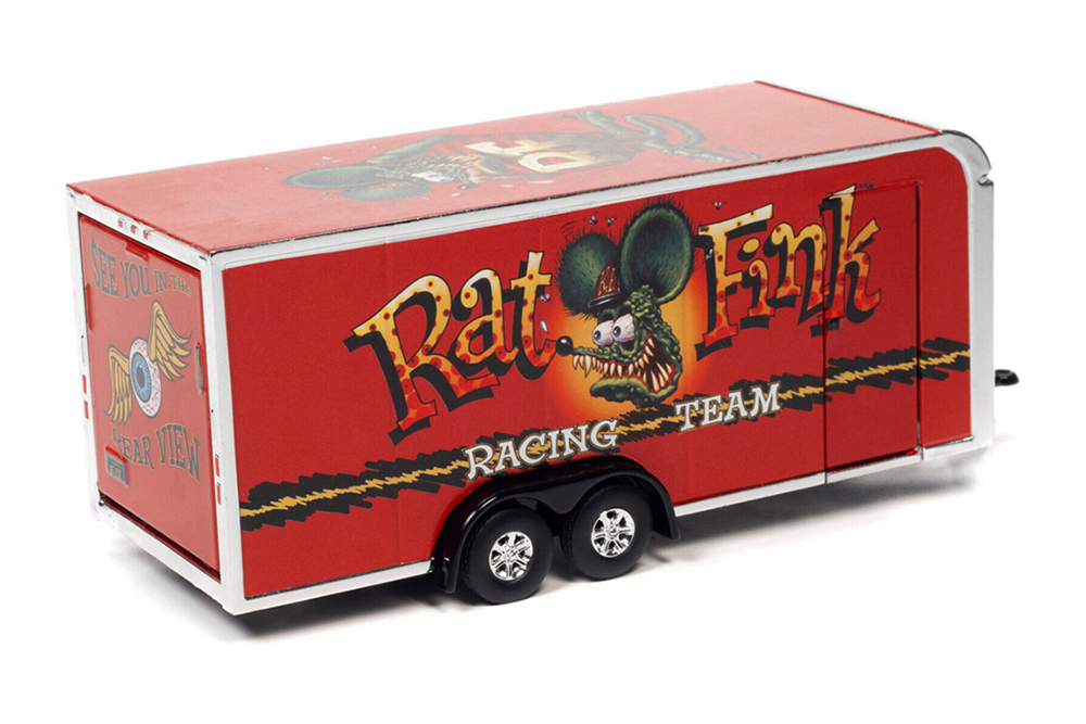 Модель коллекционная AUTO WORLD Trailer *rat fink*, red