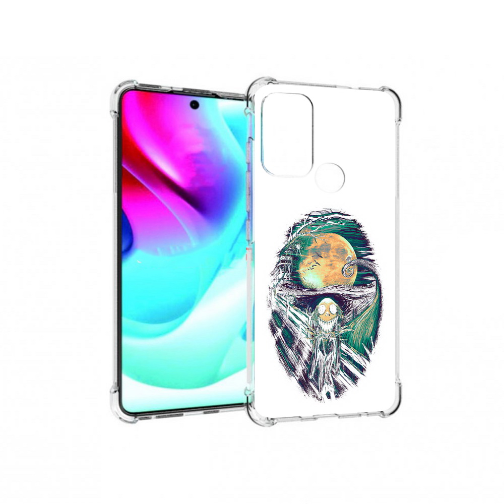 

Чехол MyPads Tocco для Motorola Moto G60S зубастое существо абстракция (PT227079.361.370), Прозрачный, Tocco