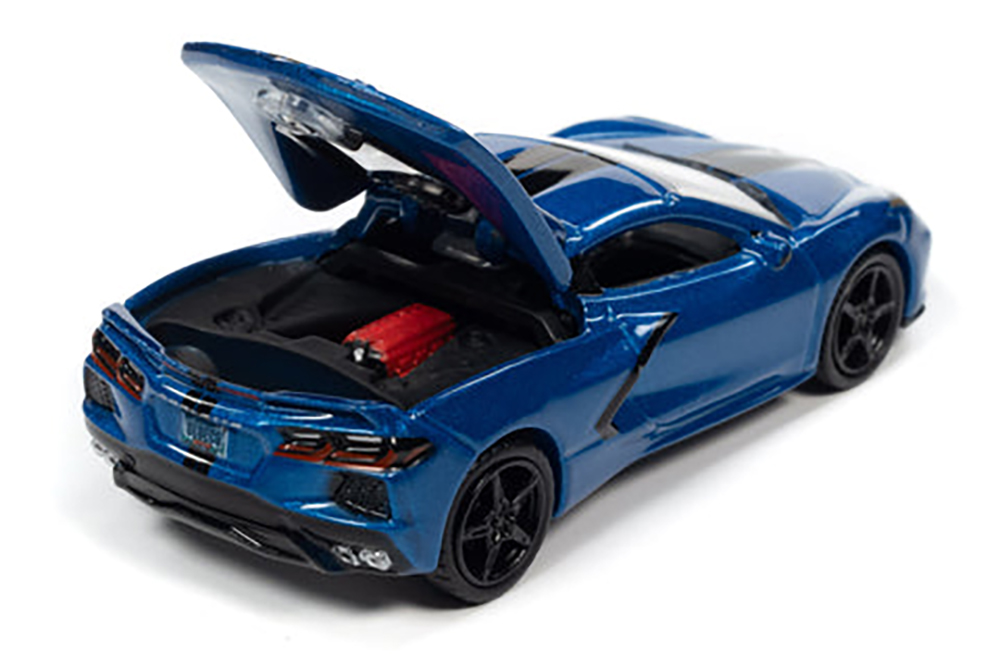 Модель коллекционная Chevrolet corvette C8 2020 elkhart lake blue (синий металлик)