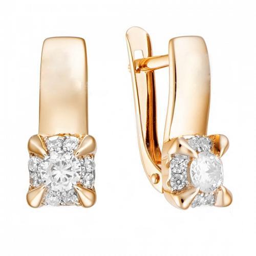 

Серьги из красного золота Александра кл3687а-62, swarovski, кл3687а-62