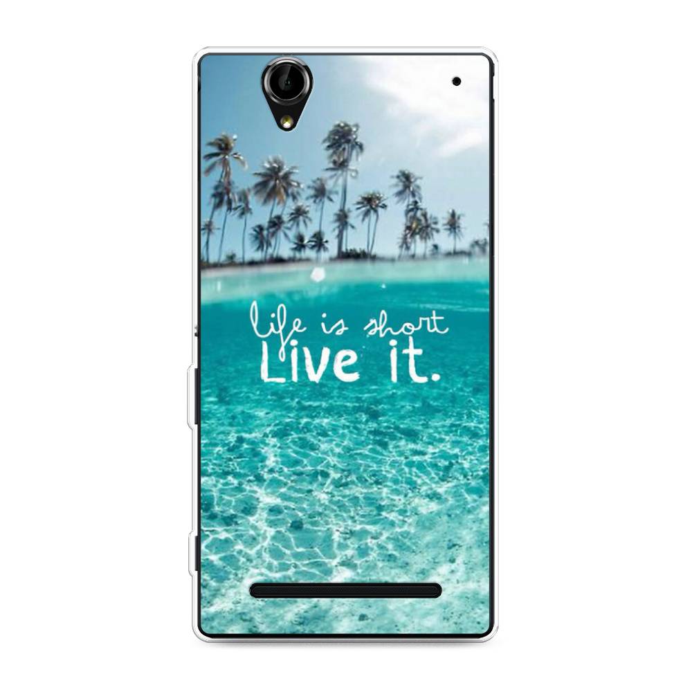 

Чехол Awog на Sony Xperia T2 Ultra "Live it", Разноцветный, 50950-7