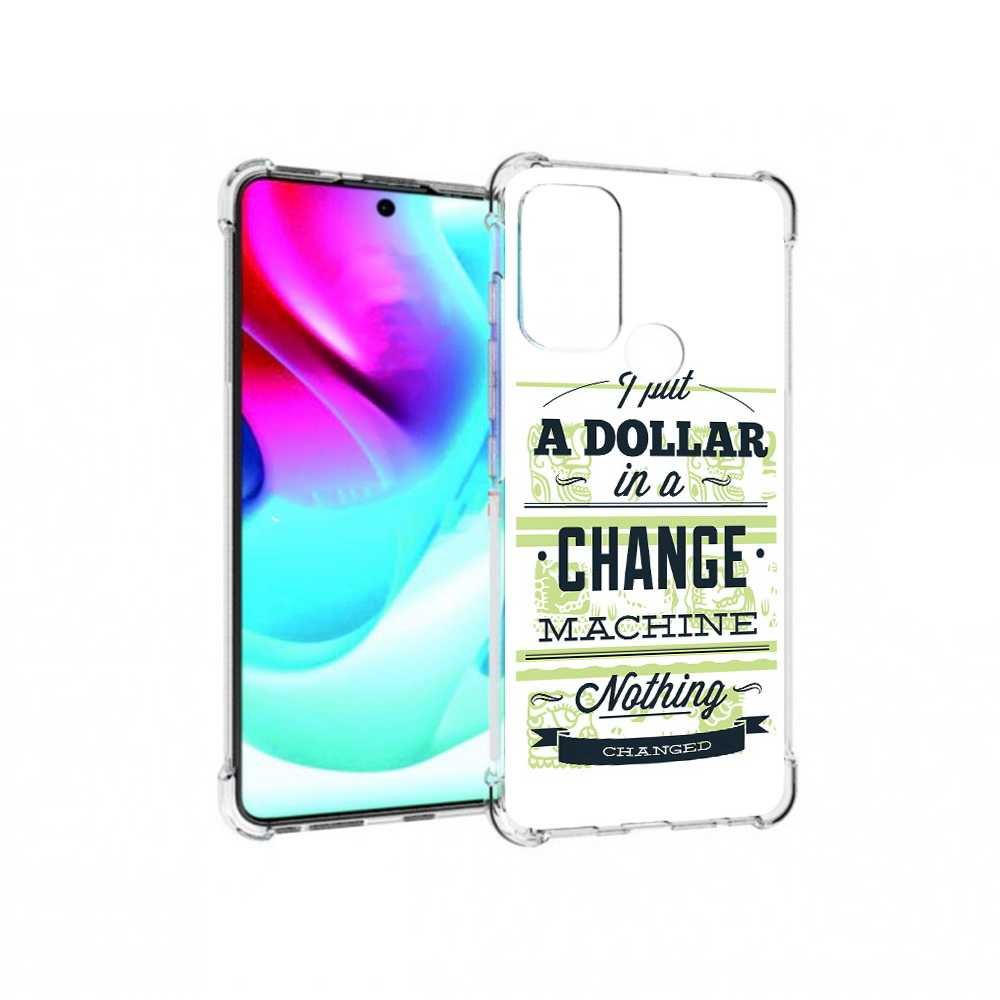 

Чехол MyPads Tocco для Motorola Moto G60S доллар надпись (PT227079.361.336), Прозрачный, Tocco