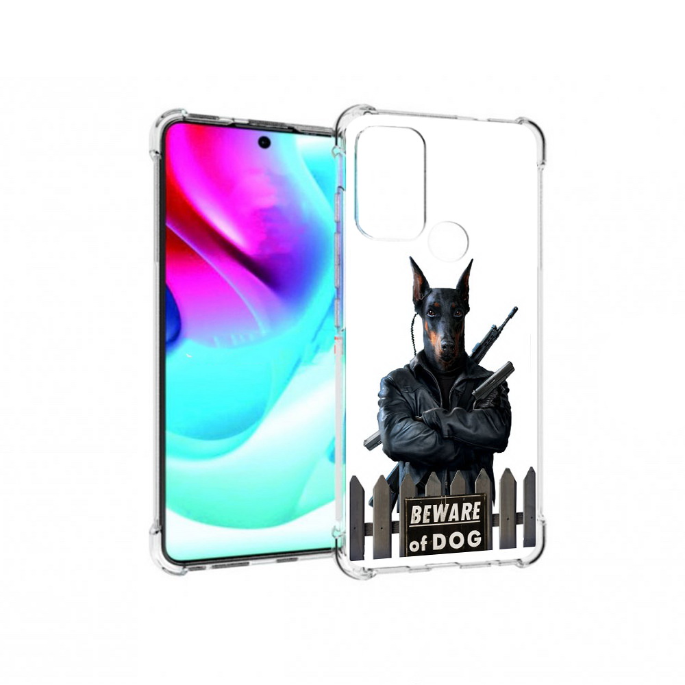 

Чехол MyPads Tocco для Motorola Moto G60S доберман (PT227079.361.332), Прозрачный, Tocco