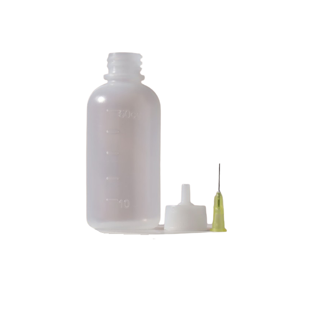 Бутылочка для хранения, с иглой, со шкалой деления, 50 мл, цвет прозрачный 7580614