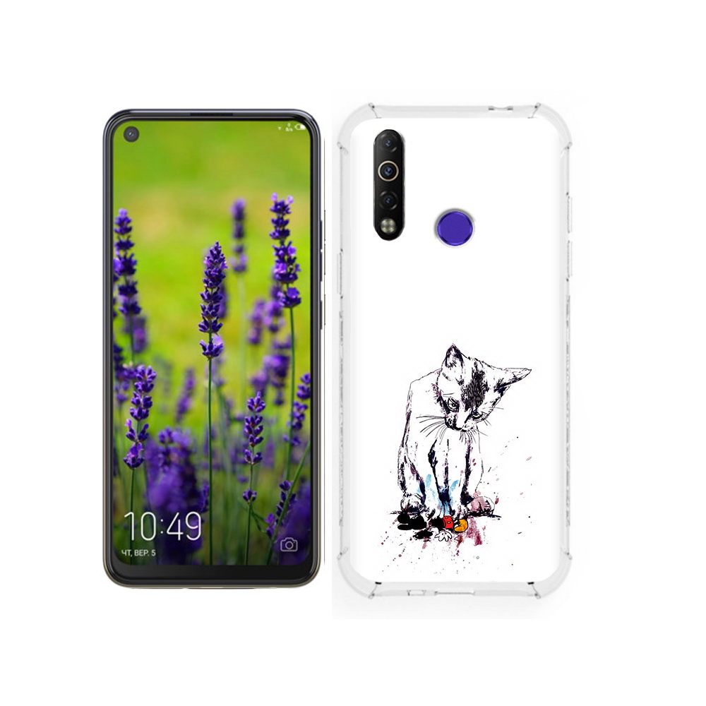 

Чехол MyPads Tocco для Tecno Camon 12 кот и микки, Tocco
