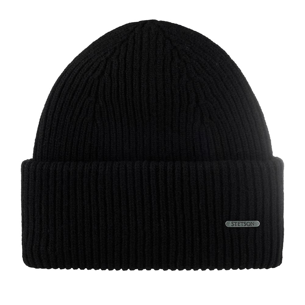 

Шапка бини унисекс Stetson 8599382 BEANIE WOOL черная, Черный, 8599382 BEANIE WOOL