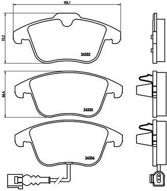 

Комплект тормозных колодок Brembo P85112