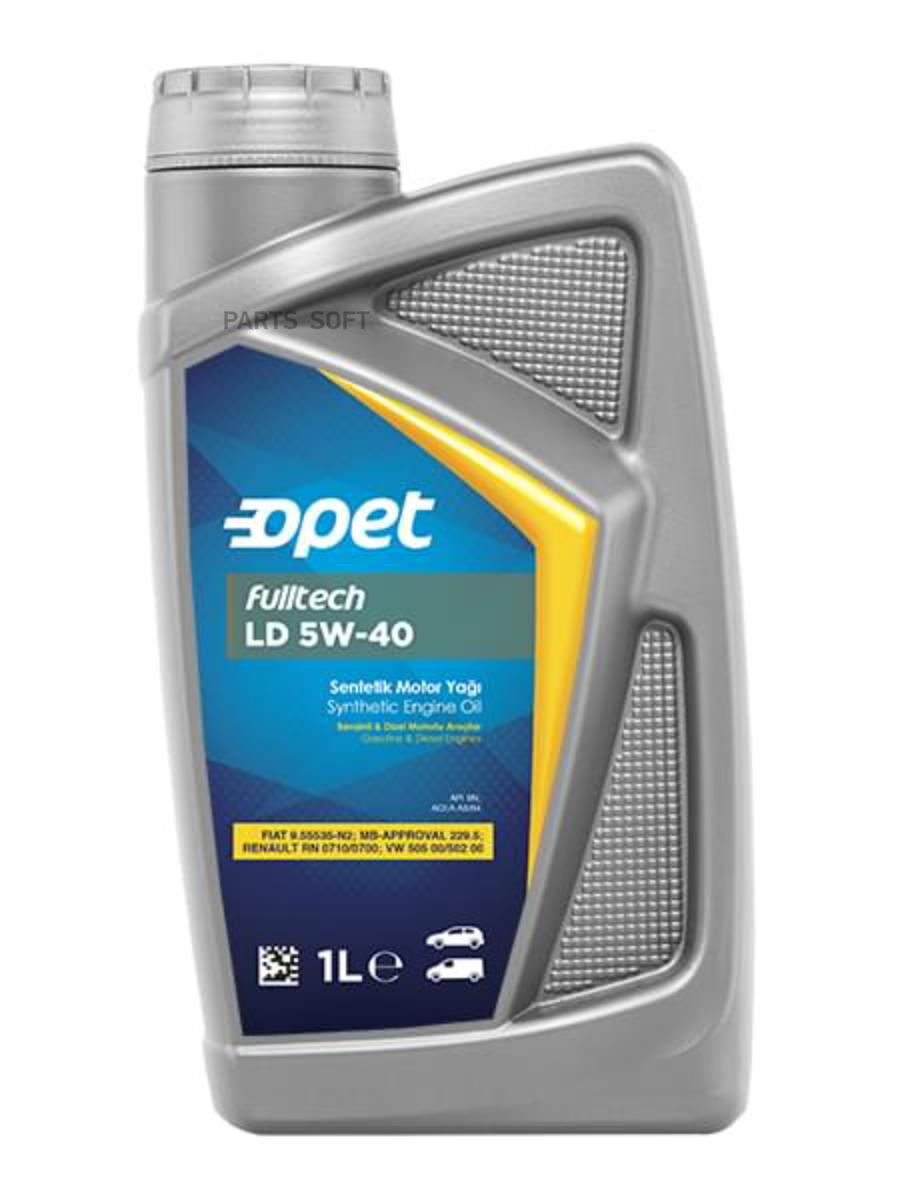 

Моторное масло OPET синтетическое Fulltech Ld A3/B4 Sn 5W40 1л