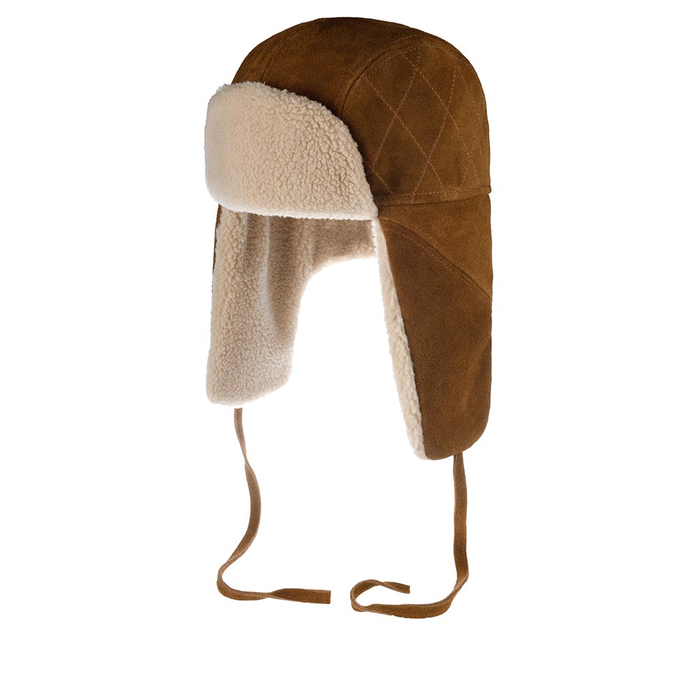 

Шапка ушанка унисекс Stetson 9297302 BOMBER CAP CALF SPLIT коричневая, р.57, Коричневый, 9297302 BOMBER CAP CALF SPLIT