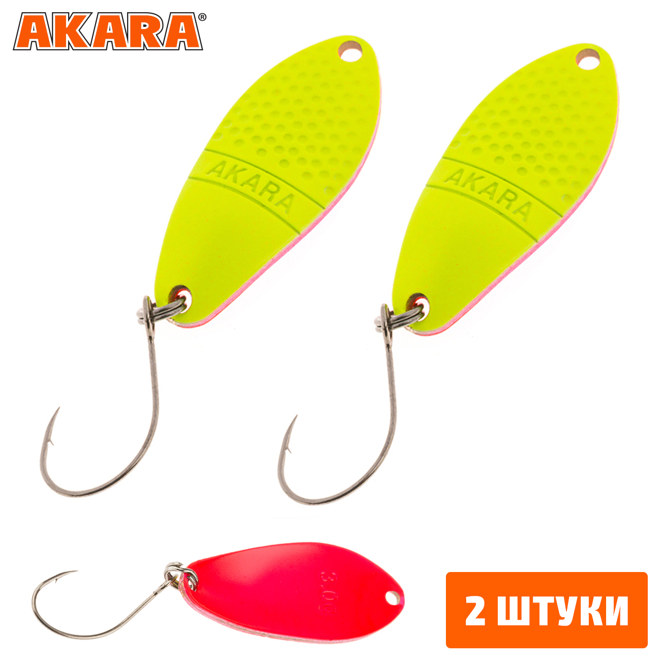 

Блесна колеблющаяся Akara Trout Time Namida 3,5гр. 64 (2 Штуки), Namida 3,5