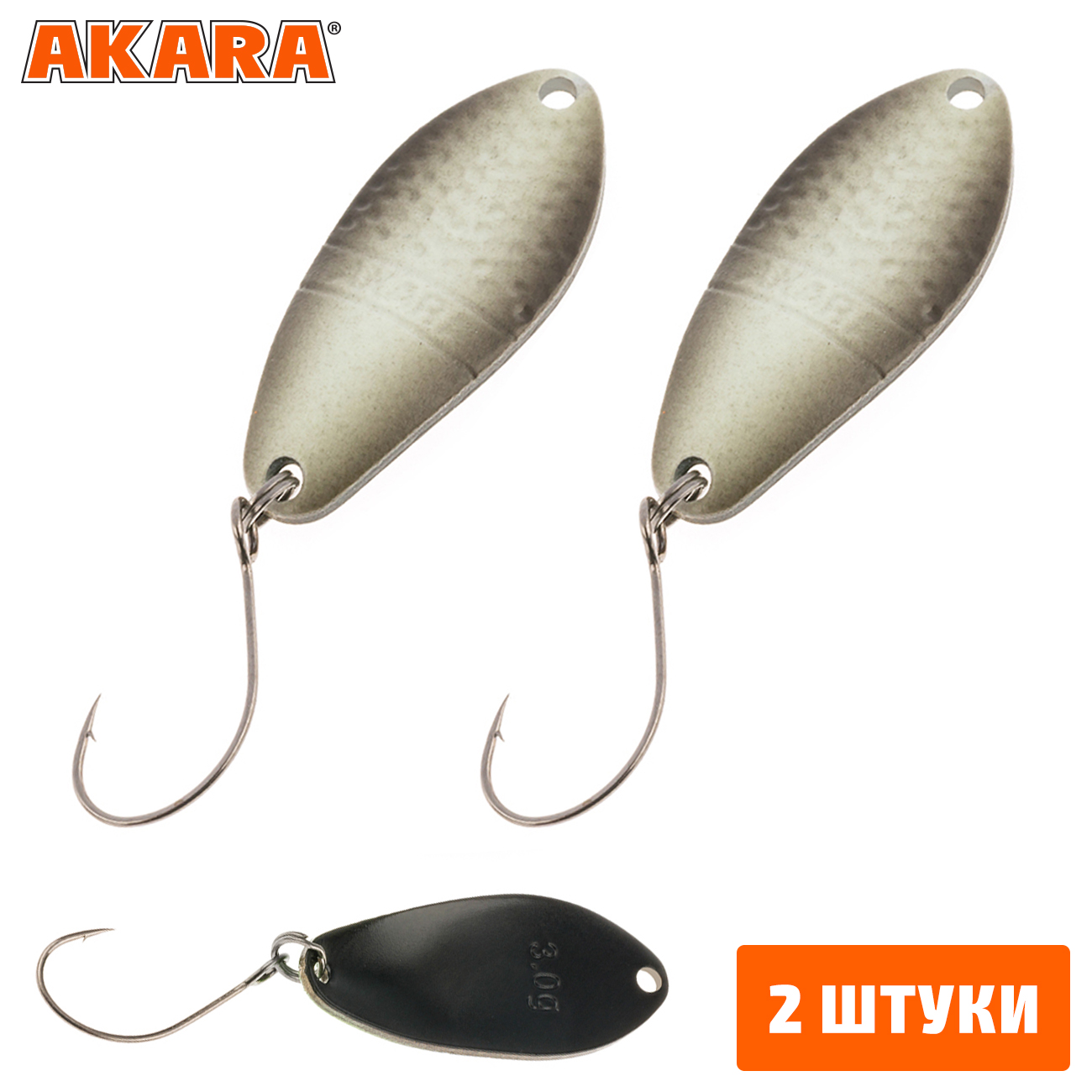 

Блесна колеблющаяся Akara Trout Time Namida 3,5гр. 58P фосфорн (2 Штуки), Namida 3,5