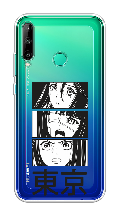 

Чехол на Honor 9C/Huawei P40 Lite E/Y7p "Tokyo girls", Белый;черный;прозрачный, 612450-1