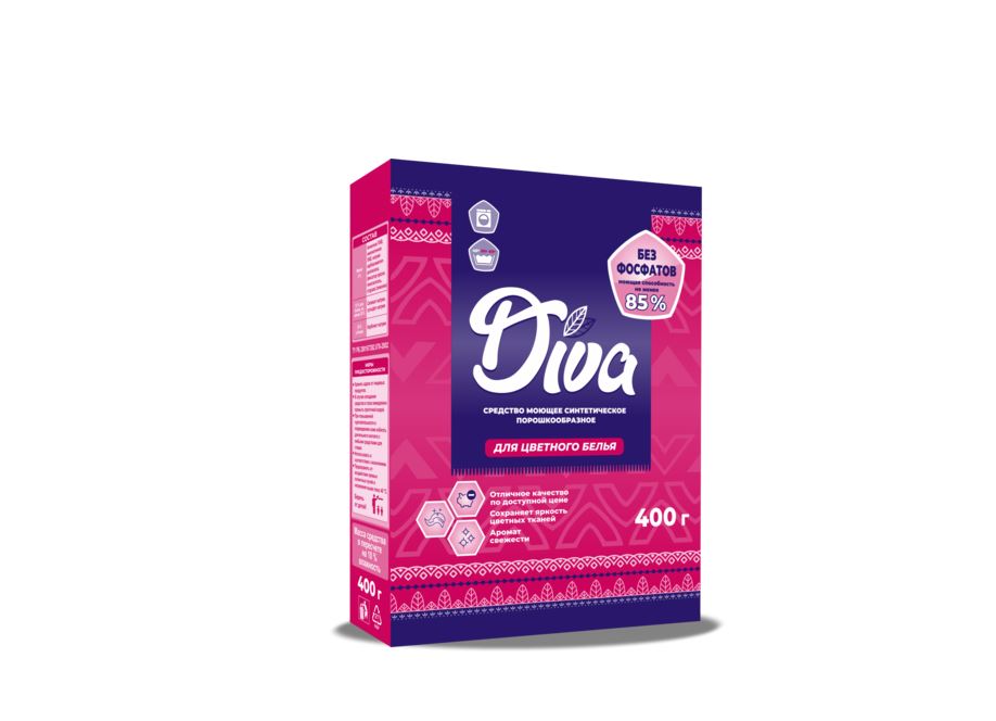 Порошок стиральный Diva для цветного белья, 400г