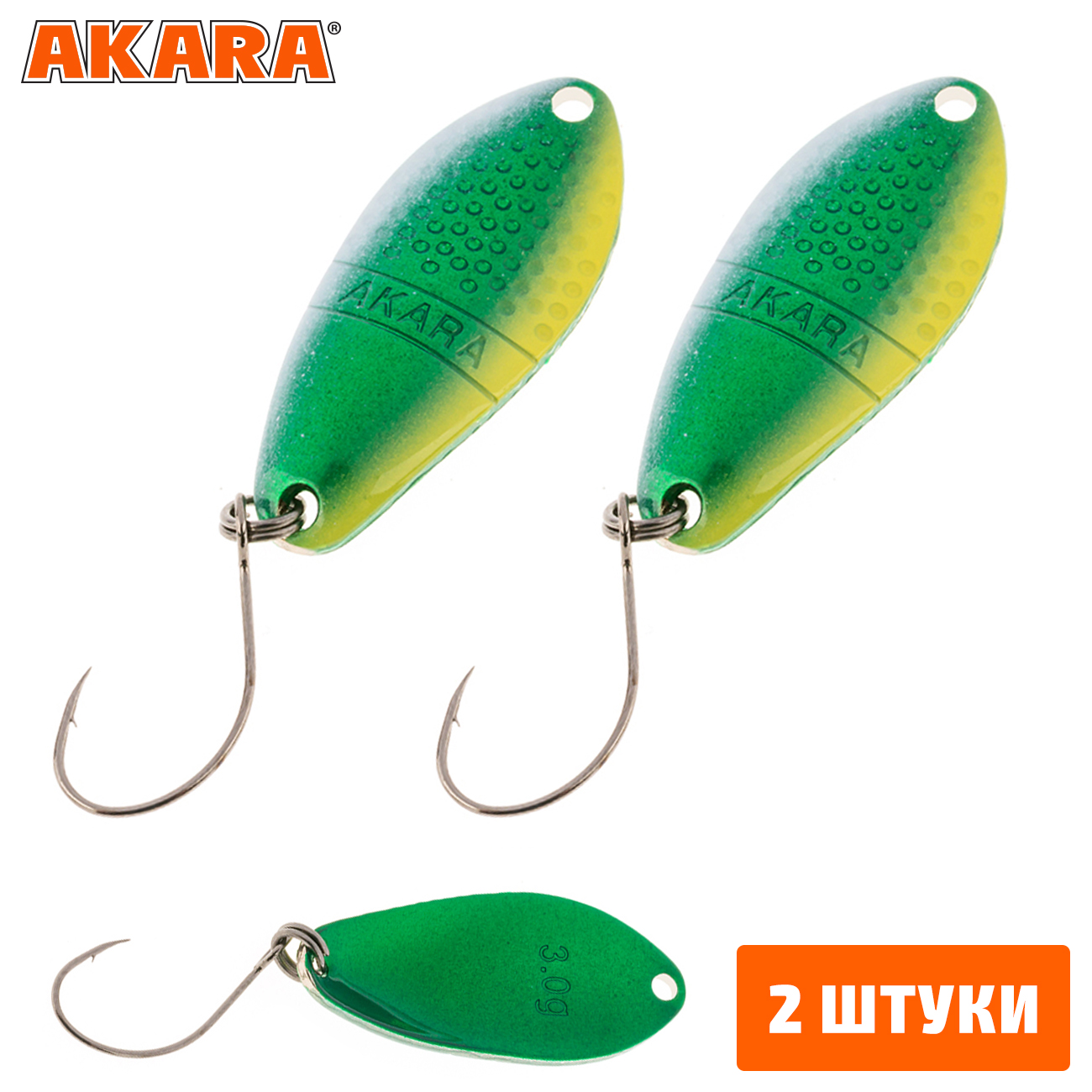 

Блесна колеблющаяся Akara Trout Time Namida 3,5гр. 53 (2 Штуки), Namida 3,5