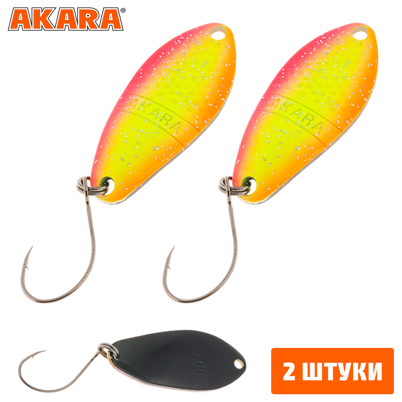 

Блесна колеблющаяся Akara Trout Time Namida 3,5гр. 52 (2 Штуки), Namida 3,5
