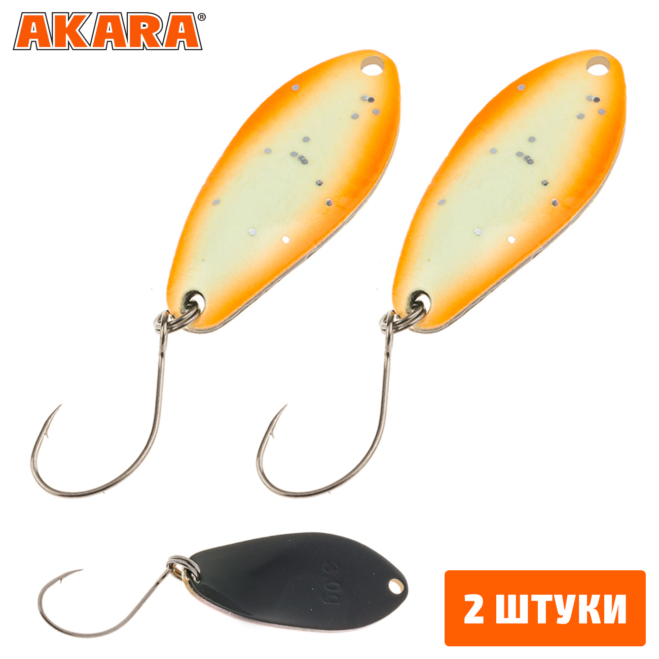 

Блесна колеблющаяся Akara Trout Time Namida 3,5гр. 51P фосфорная (2 Штуки), Namida 3,5