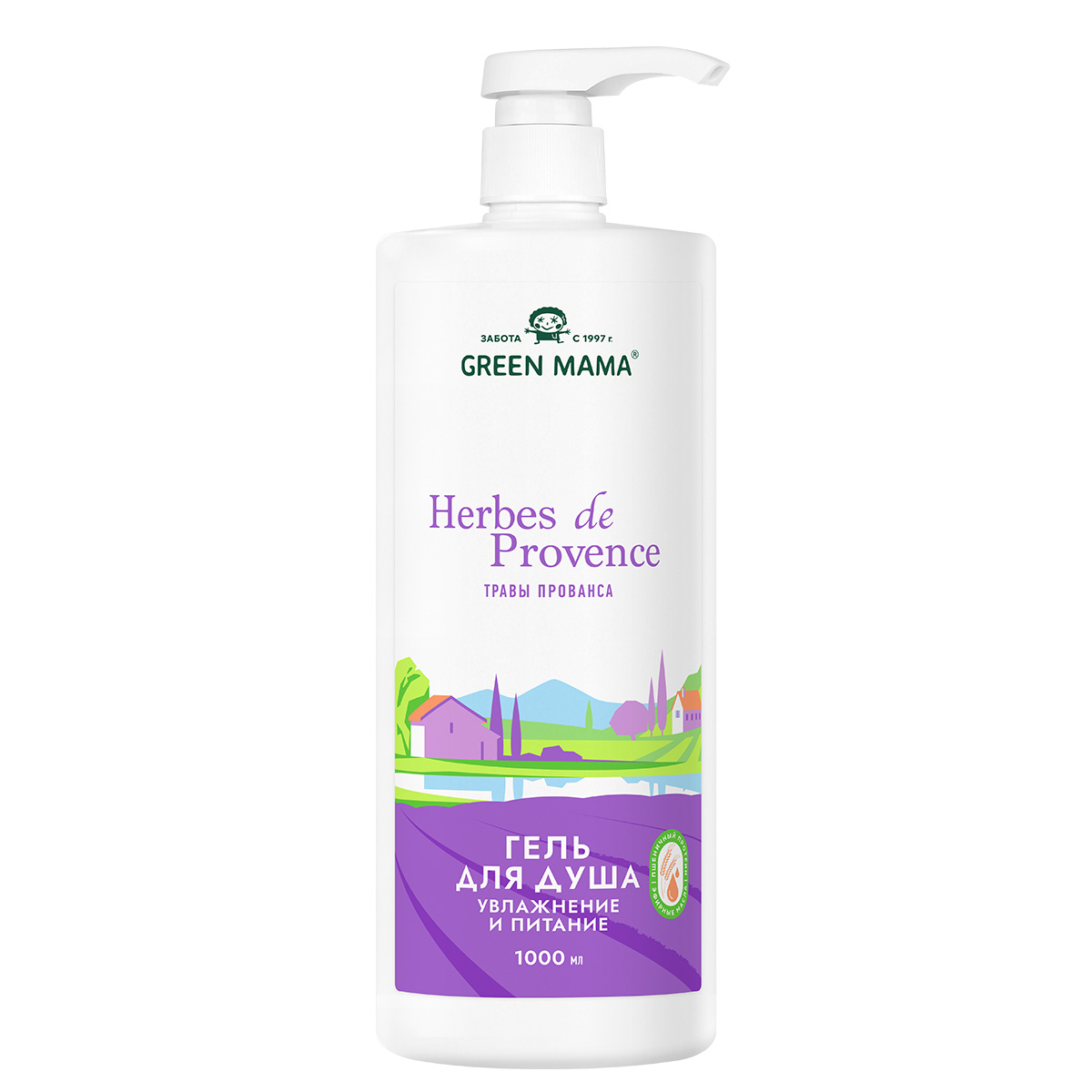 Гель для душа GREEN MAMA Herbes De Provence увлажнение и питание 1 л