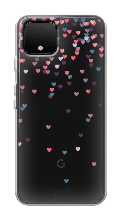 

Чехол на Google Pixel 4 Посыпка сердечки, Розовый;фиолетовый, 270250-3
