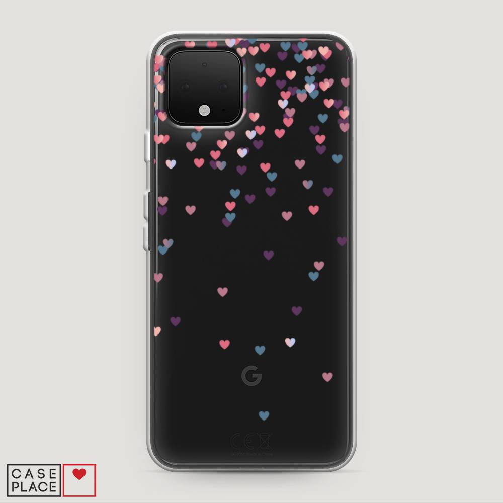 Чехол на Google Pixel 4 Посыпка сердечки