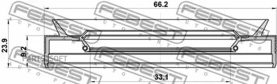 

Сальник привода 33.1x66.2x9.2x23.9 febest 95pey-34660924c